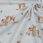 Preview: Baumwolljersey Rehe auf Weiß
